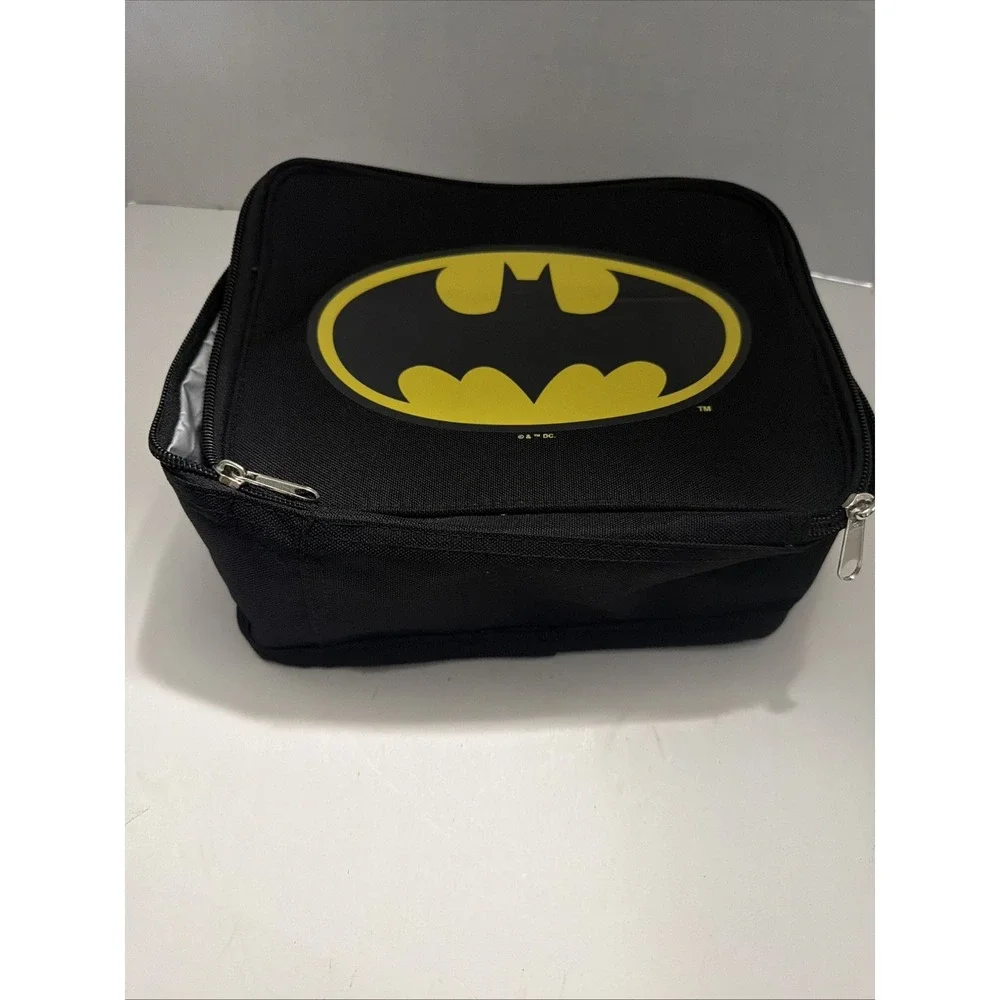 DC Comics Batman Insulated Lunch Bag Trevco Black Yellow Bat Signal Logo LNCH2